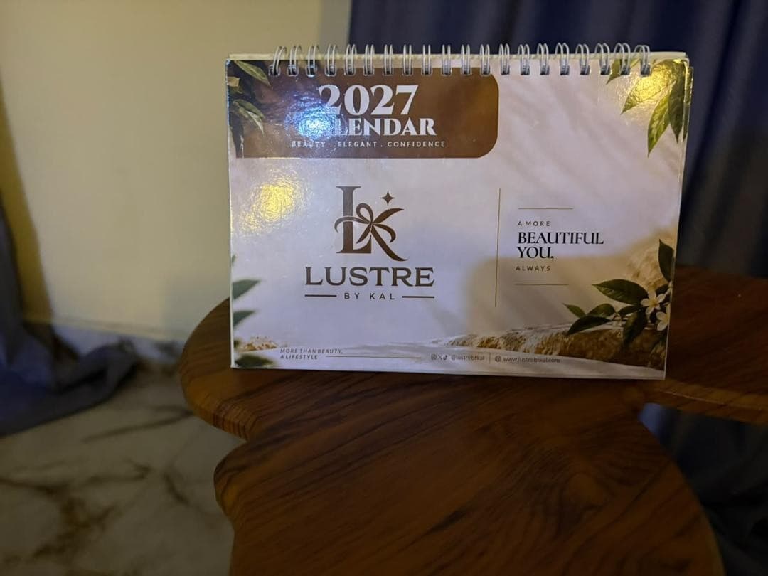 Lustre by Kal 2027 desk calendar